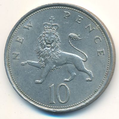 Великобритания, 10 новых пенсов (1969 г.)