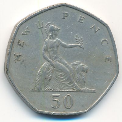 Великобритания, 50 новых пенсов (1969 г.)