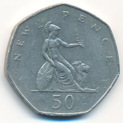 Великобритания, 50 новых пенсов (1980 г.)
