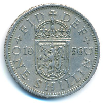 Великобритания, 1 шиллинг (1956 г.)