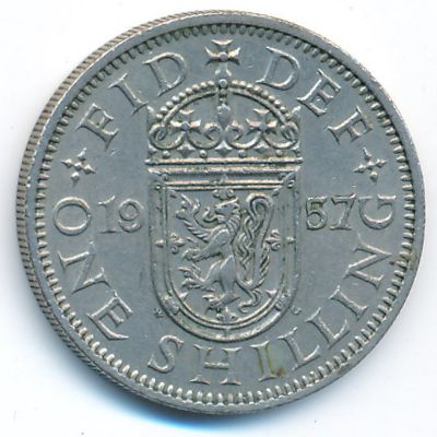 Великобритания, 1 шиллинг (1957 г.)