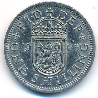 Великобритания, 1 шиллинг (1966 г.)