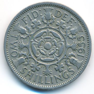 Великобритания, 2 шиллинга (1955 г.)