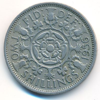 Великобритания, 2 шиллинга (1956 г.)