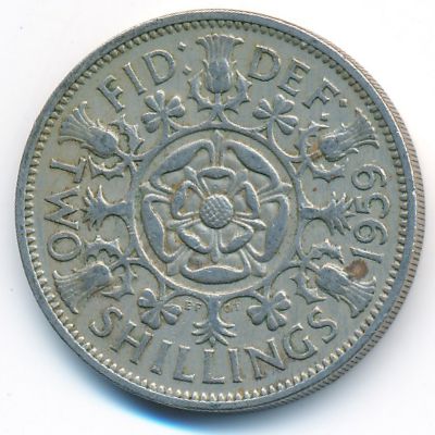 Великобритания, 2 шиллинга (1959 г.)