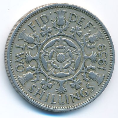 Великобритания, 2 шиллинга (1959 г.)