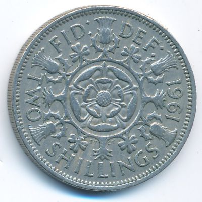 Великобритания, 2 шиллинга (1961 г.)