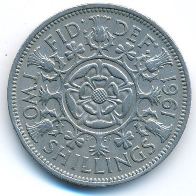 Великобритания, 2 шиллинга (1961 г.)