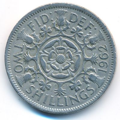 Великобритания, 2 шиллинга (1962 г.)