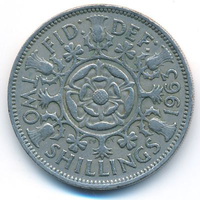 Великобритания, 2 шиллинга (1963 г.)