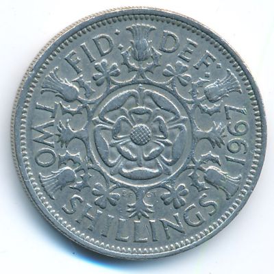 Великобритания, 2 шиллинга (1967 г.)