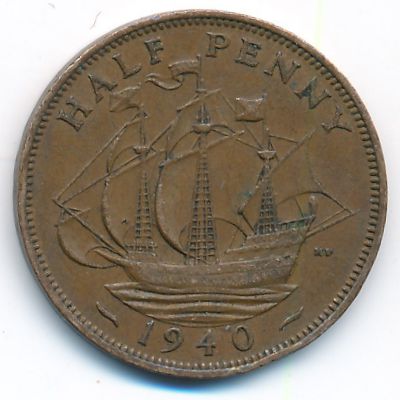 Great Britain, 1/2 penny, 1940