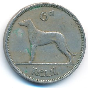 Ireland, 6 pence, 1953