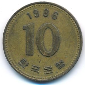 Южная Корея, 10 вон (1986 г.)