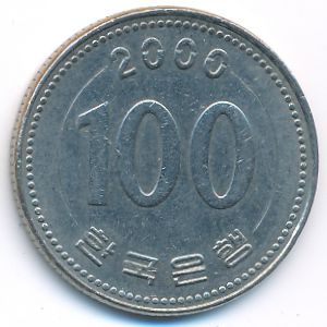 Южная Корея, 100 вон (2000 г.)