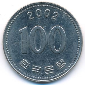 Южная Корея, 100 вон (2002 г.)