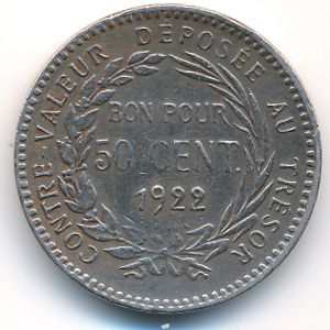 Мартиника, 50 сентим (1922 г.)