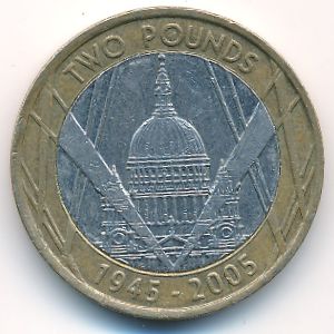 Великобритания, 2 фунта (2005 г.)