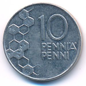 Finland, 10 pennia, 1996