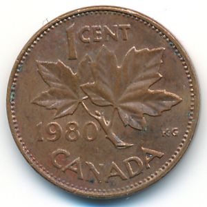 Канада, 1 цент (1980 г.)
