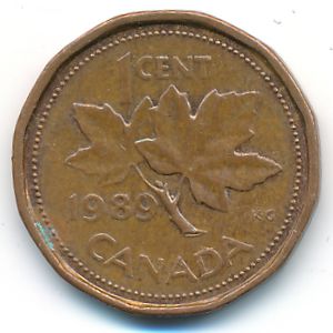 Канада, 1 цент (1989 г.)