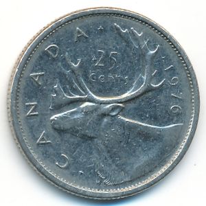 Канада, 25 центов (1976 г.)