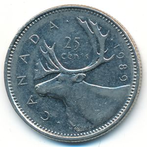 Канада, 25 центов (1989 г.)