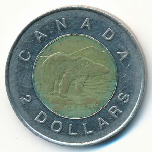 Canada, 2 dollars, 1996
