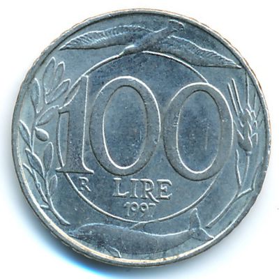 Италия, 100 лир (1997 г.)