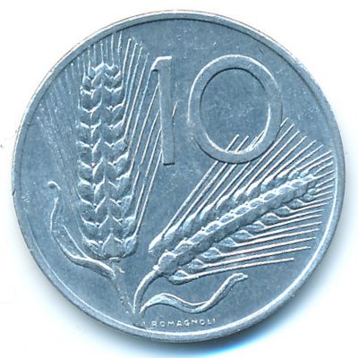 Italy, 10 lire, 1982