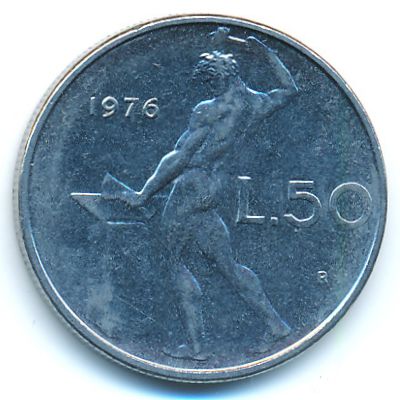 Италия, 50 лир (1976 г.)