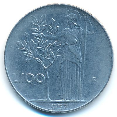 Италия, 100 лир (1957 г.)