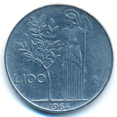 Италия, 100 лир (1964 г.)