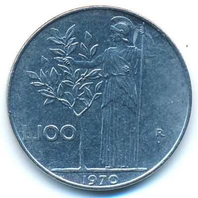 Италия, 100 лир (1970 г.)