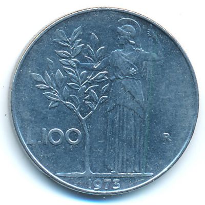 Италия, 100 лир (1973 г.)