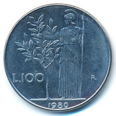 Италия, 100 лир (1980 г.)