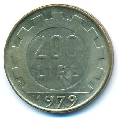 Italy, 200 lire, 1979