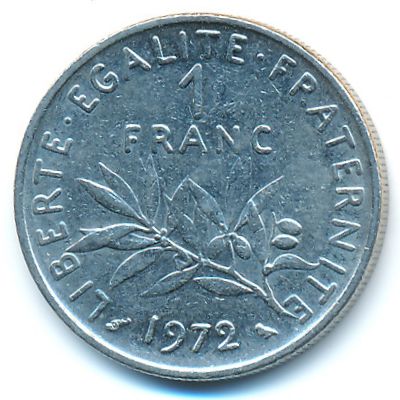 Франция, 1 франк (1972 г.)