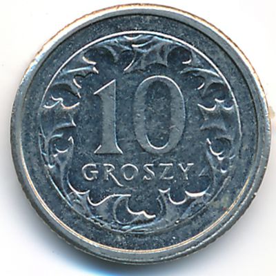 Польша, 10 грошей (2008 г.)