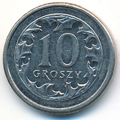 Польша, 10 грошей (2009 г.)
