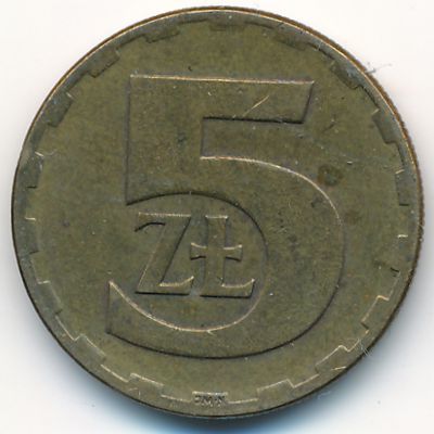 Poland, 5 zlotych, 1977