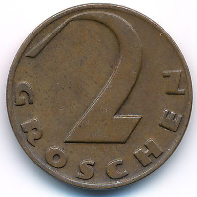 Австрия, 2 гроша (1936 г.)
