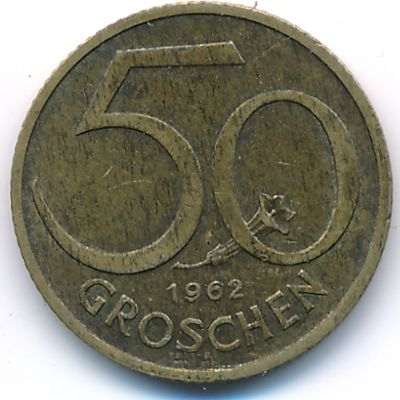 Austria, 50 groschen, 1962