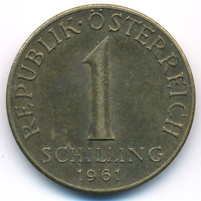 Австрия, 1 шиллинг (1961 г.)