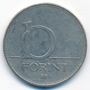 Венгрия, 10 форинтов (2004 г.)