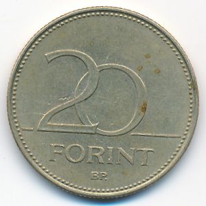Венгрия, 20 форинтов (1993 г.)