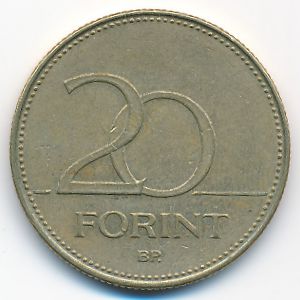 Венгрия, 20 форинтов (1995 г.)