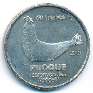 Остров Сен-Поль., 50 франков (2013 г.)