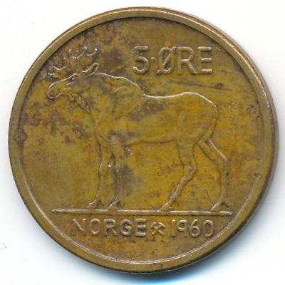 Норвегия, 5 эре (1960 г.)