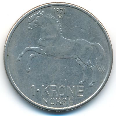 Норвегия, 1 крона (1971 г.)